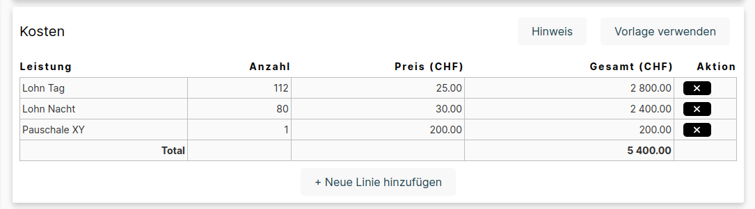 Neue Offerte